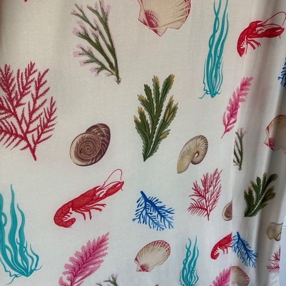 NWT Tuckernuck Bahama Botanical Collette seashell print maxi caftan XL - Picture 4 of 14